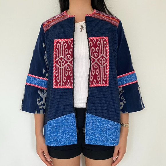 NWOT Ethnic Ikat Patterned Jacket - Picture 1 of 4
